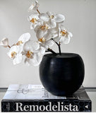 Etched Glass Vase (Black)