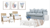 Hamptons Sofa (Pale Blue)