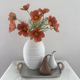 White Textured Rib Vase (Tall)