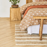 White / Natural Stripe Jute Rug