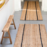 Natural Graphite Stripe Runner