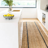 Natural Graphite Stripe Runner