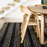 Graphite / Natural Stripe Jute Rug