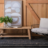 Graphite / Natural Stripe Jute Rug