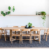 Graphite / Natural Stripe Jute Rug