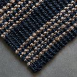 Graphite / Natural Stripe Jute Rug