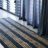 Graphite / Natural Stripe Jute Rug