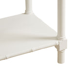 Bamboo Bedside Table (White)