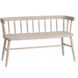 Oak Rattan Bench Seat (Black/Natural or Whitewash)