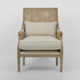 Rattan Oak Occasional Chair (White or Natural)