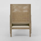 Rattan Oak Occasional Chair (White or Natural)