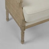 Rattan Oak Occasional Chair (White or Natural)