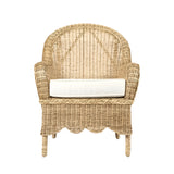 Rattan Scalloped Occassional Chair