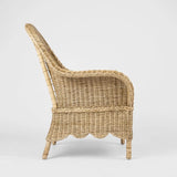 Rattan Scalloped Occassional Chair
