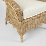 Rattan Scalloped Occassional Chair