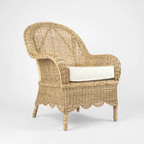 Rattan Scalloped Occassional Chair
