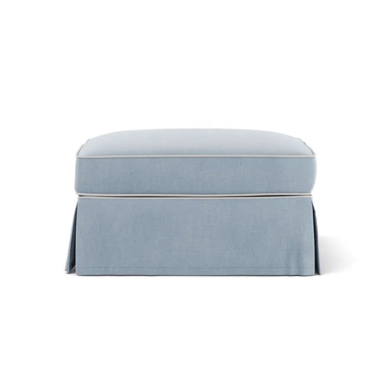 Hamptons Ottoman (Pale Blue)