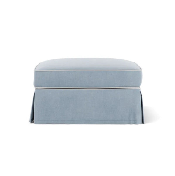 Hamptons Ottoman (Pale Blue)
