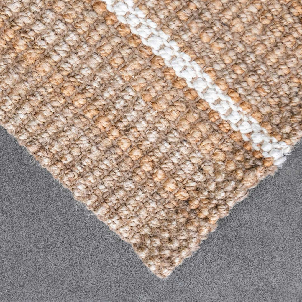 Natural White Stripe Runner