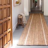 Natural White Stripe Runner
