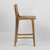 Leather High Back Stool (Tan)
