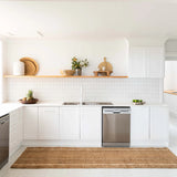 Natural White Stripe Runner