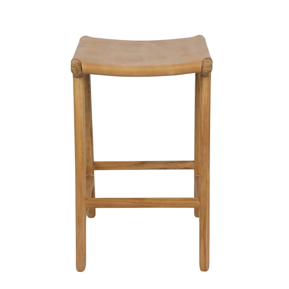 Leather Counter Stool (Tan)