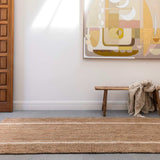 Natural White Stripe Runner