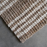 Natural / White Stripe Jute Rug