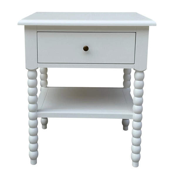 Bobbin Side Table (White)