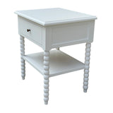 Bobbin Side Table (White)
