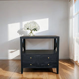 Cross Side Bedside Table