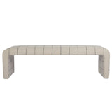 Navy Stripe Upholstered Bench
