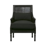 Rattan Oak Occasional Chair (Black or White)