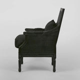 Rattan Oak Occasional Chair (Black or White)