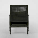 Rattan Oak Occasional Chair (Black or White)