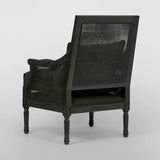 Rattan Oak Occasional Chair (Black or White)