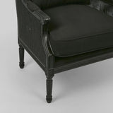 Rattan Oak Occasional Chair (Black or White)