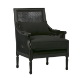 Rattan Oak Occasional Chair (Black or White)