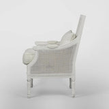 Rattan Oak Occasional Chair (Black or White)