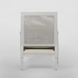 Rattan Oak Occasional Chair (Black or White)