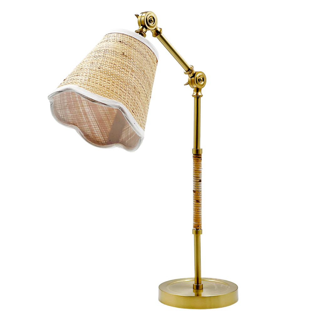 Rattan Scallop Desk Lamp