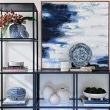 Blue and White Ceramic Round Box