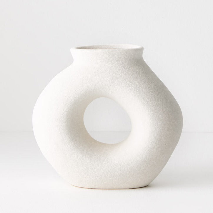 White Sculpture Vase (Small)