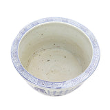 Blue and White Ceramic Chinese Symbol Bowl