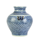 Blue and White Ceramic Ancient Treasure Water Pot