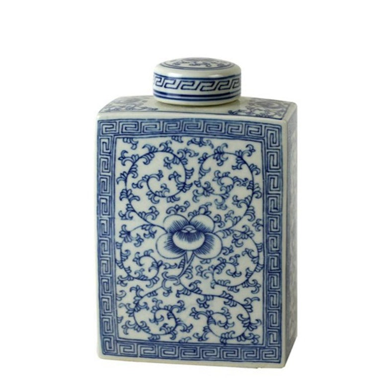 Rectangle Flower Ginger Jar