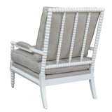 Bobbin Occasional Chair (White / Natural)