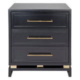 Bamboo Bedside Table (Large Black)