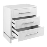 Bamboo Bedside Table (Large White)